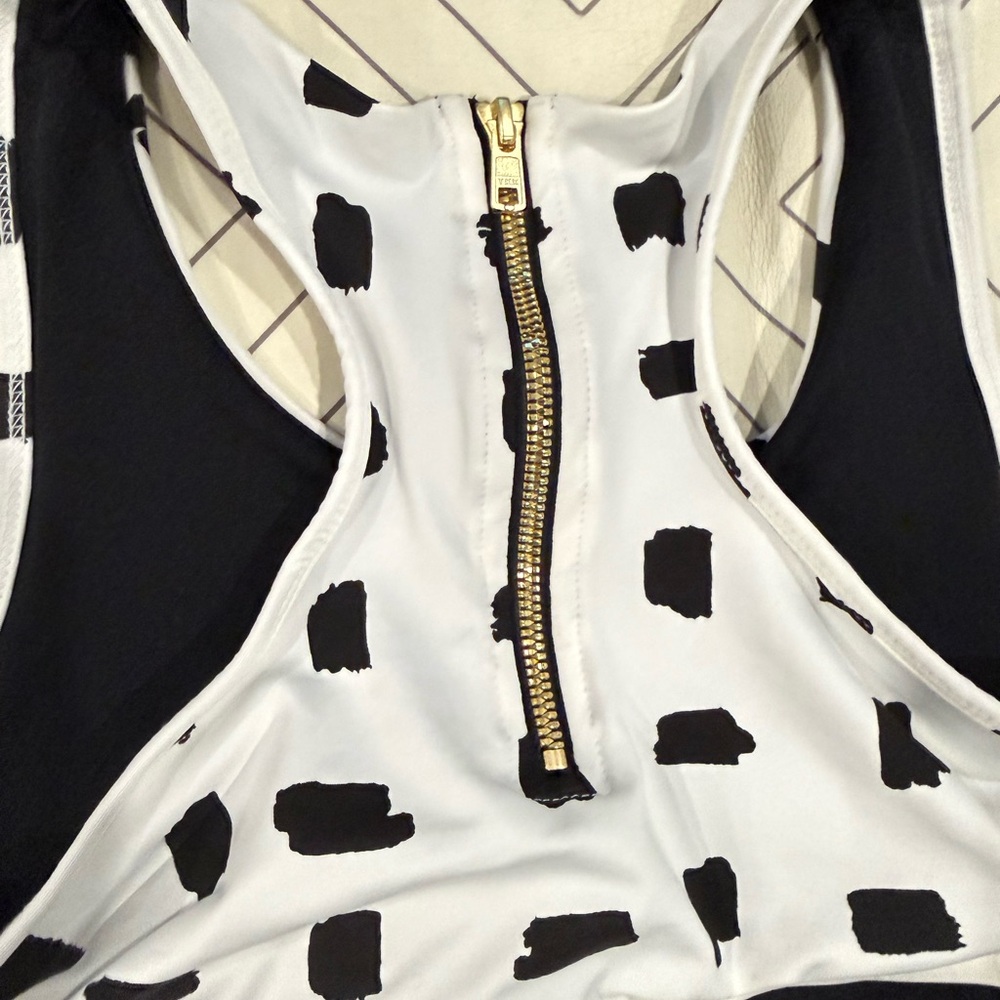 Albion White and Black One Piece Swimsuit - Picture 12 of 14